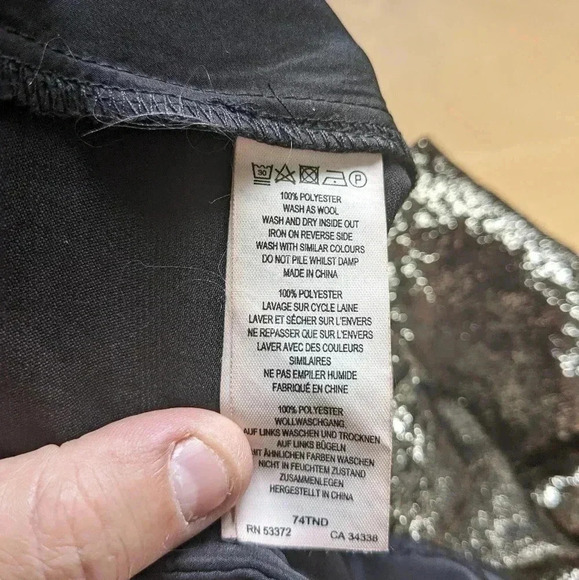 NWT !! French Connection Women’s Alara Molten Metallic Suit Trousers  SIZE 4 - Picture 14 of 15